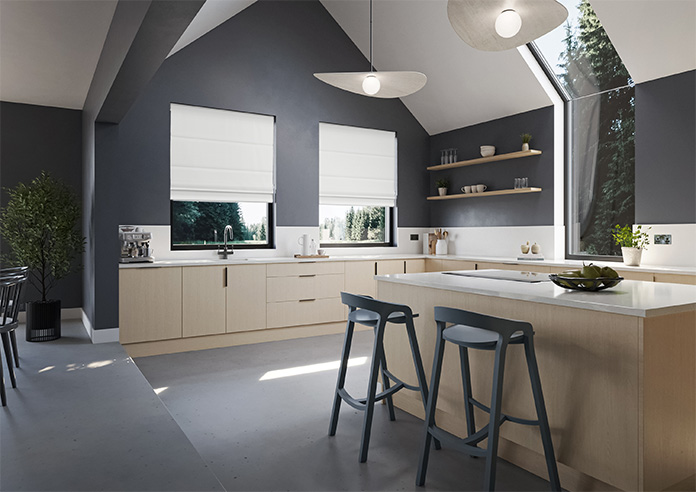 Ascot, Snow White - Motorised Roman Blind - Image 6